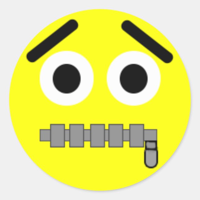 Adesivo Vinheta de face de zíper (Frente)