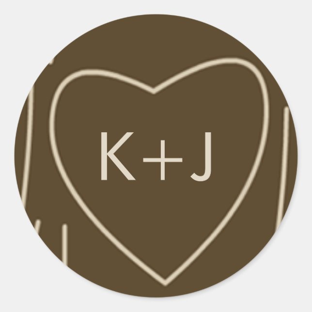 Adesivo Vinheta de Favor de Árvore de Carvalho (Frente)