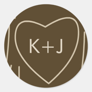 Adesivo Vinheta de Favor de Árvore de Carvalho