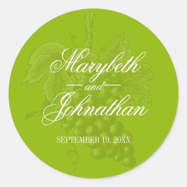 Adesivo Vinheta de Favor de Casamento de Toile & Calliogra (Frente)