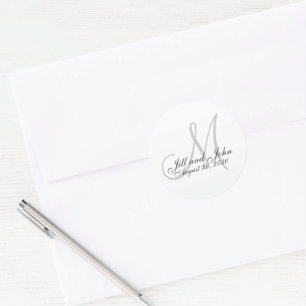 Adesivo Vinheta de Favor de Casamento Monograma