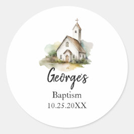Adesivo Vinheta de Favor do Batismo Moderno