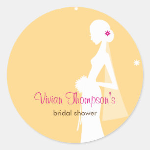 Adesivo Vinheta De Favor Elegante/Envelope Seal-Mostarda