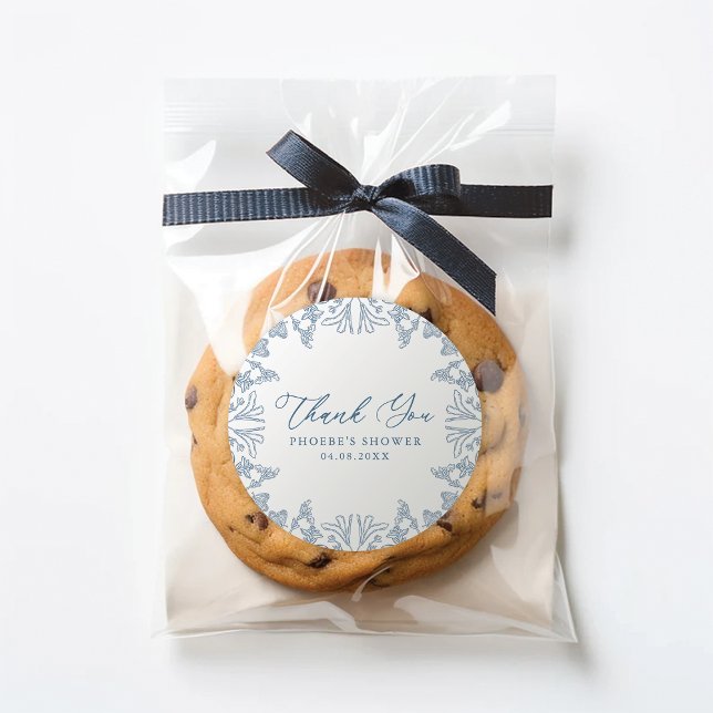 Adesivo Vinheta de Favor Floral Floral Floral Chinoiserie (Criador carregado)