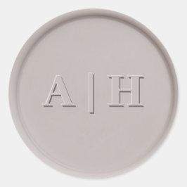 Adesivo Vinheta de fecho de cera de argila monograma