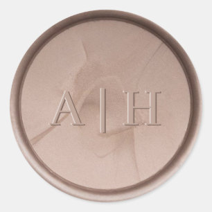 Adesivo Vinheta de fecho de Erva de Perigo Inicial Monogra