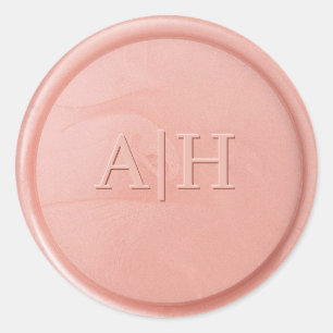 Adesivo Vinheta de fecho de Rosa inicial monograma