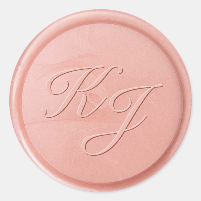 Adesivo Vinheta de fecho de Rosa inicial monograma (Frente)