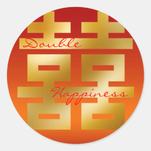 Adesivo Vinheta de Felicidade Dupla Vermelha X Dupla 2