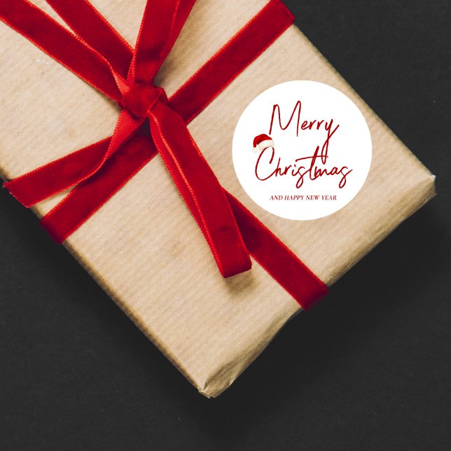 Adesivo Vinheta de Feliz ano novo de Natal (Criador carregado)