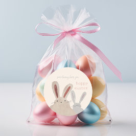 Adesivo Vinheta de Felz pascoa de coelho bonito