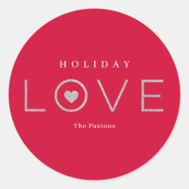 Adesivo Vinheta de Feriado de Coração EDITÁVEL Joyful