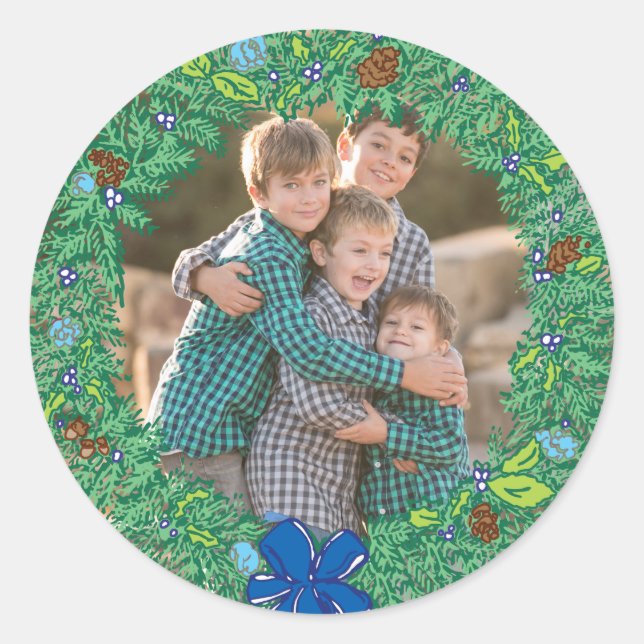 Adesivo Vinheta de Feriado Fotográfico: Redonda da Frota H (Frente)