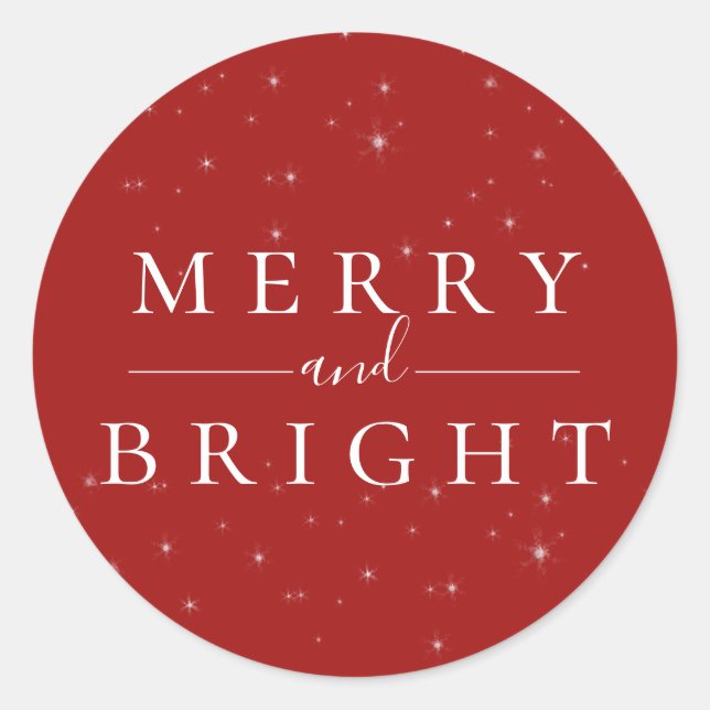 Adesivo Vinheta de Feriado Vermelho de Inverno com ortogra (Frente)