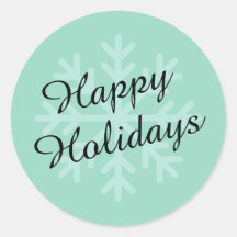 Vinheta de feriados felizes da Ronda de Teal Suave