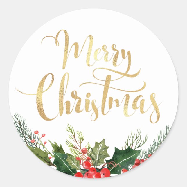 Adesivo Vinheta de férias com script floral moderno (Frente)