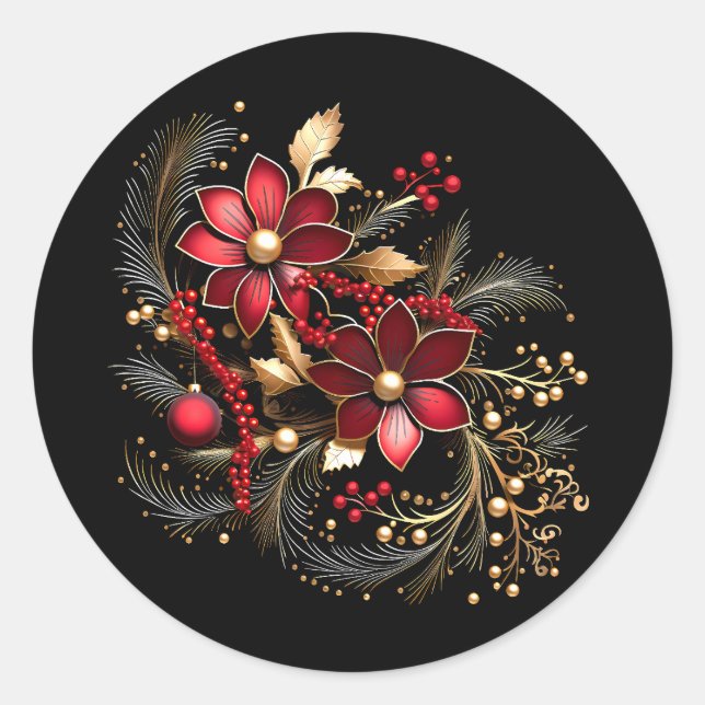 Adesivo Vinheta de Férias Vermelhas Decorativas (Frente)