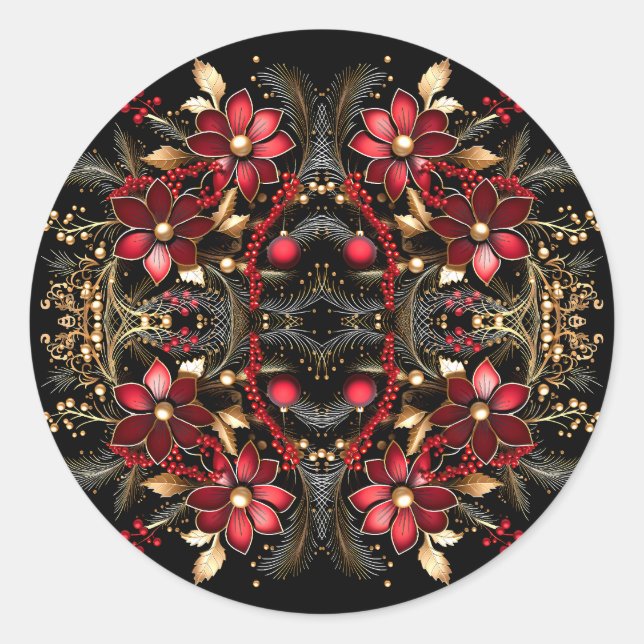 Adesivo Vinheta de Férias Vermelhas Decorativas (Frente)