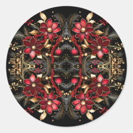 Adesivo Vinheta de Férias Vermelhas Decorativas