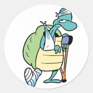 Adesivo Vinheta de ferimentos com tartaruga pântano