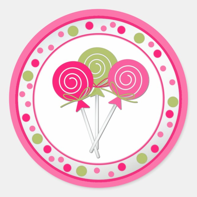 Adesivo Vinheta de Festa de aniversário Collipops (Frente)