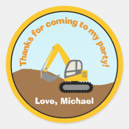 Adesivo Vinheta de Festa de aniversário de Construção