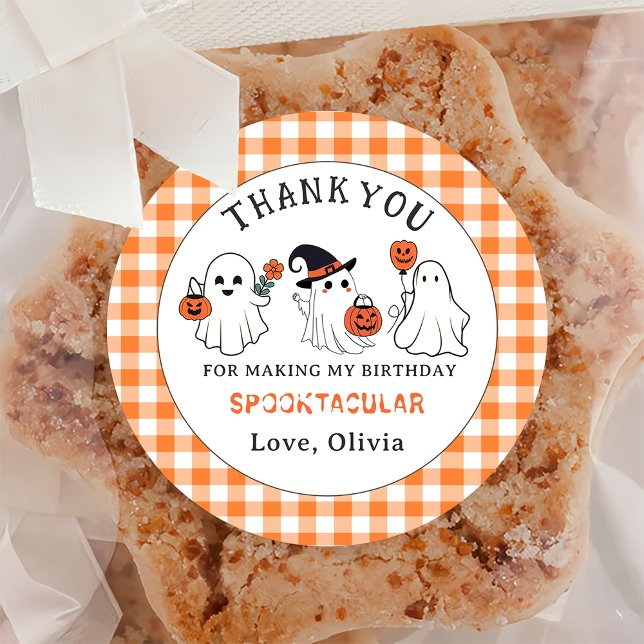 Adesivo Vinheta de Festa de aniversário de Halloween fanta (Criador carregado)