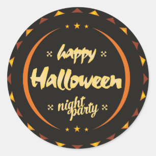 Adesivo Vinheta de festas noturnas de Halloween