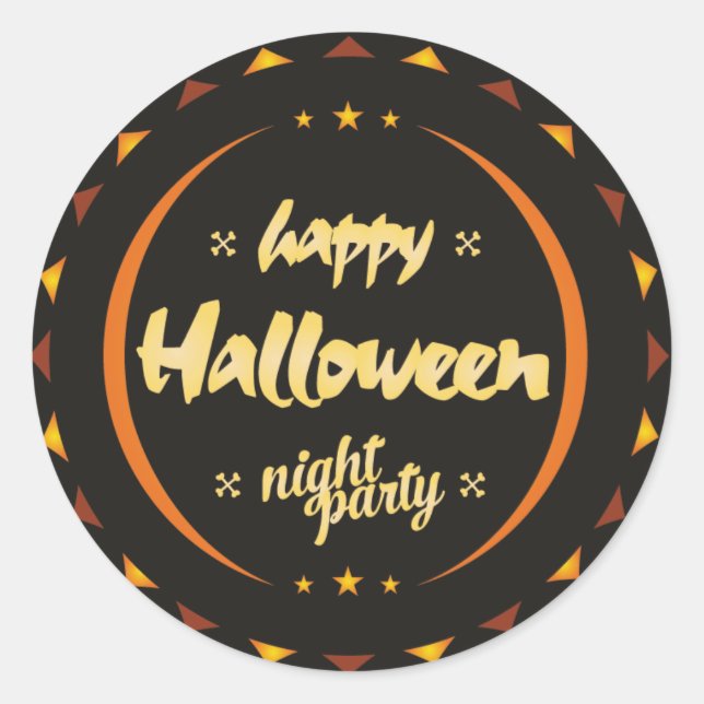 Adesivo Vinheta de festas noturnas de Halloween (Frente)