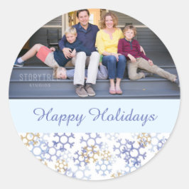 Adesivo Vinheta de Flocos de Neve