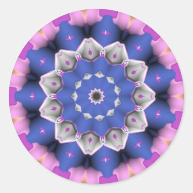 Adesivo Vinheta de flor azul (Frente)