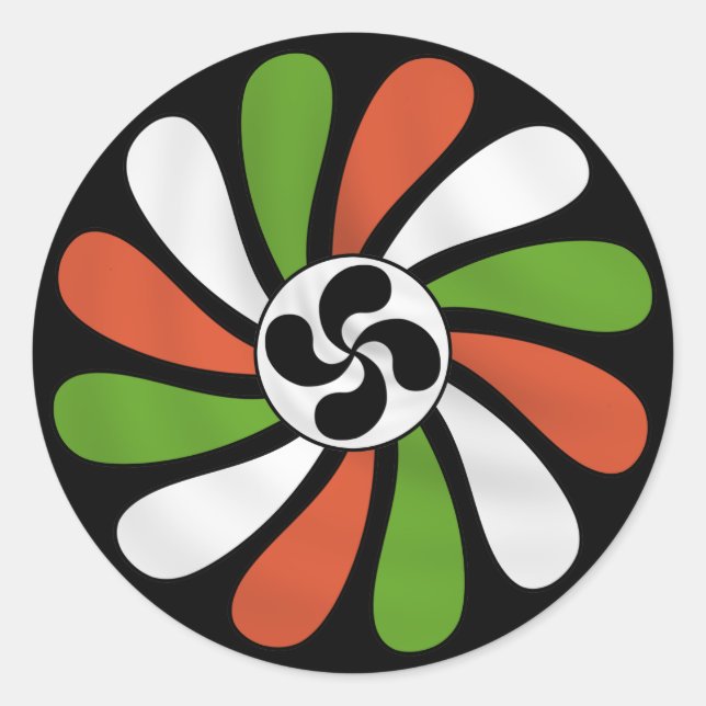 Adesivo Vinheta de Flor Basco (Frente)