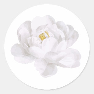 Adesivo Vinheta de Flor Branco