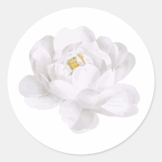 Adesivo Vinheta de Flor Branco