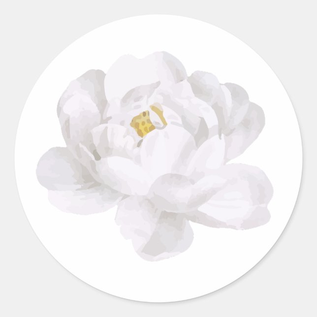 Adesivo Vinheta de Flor Branco (Frente)