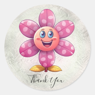 Adesivo Vinheta de Flor Rosa