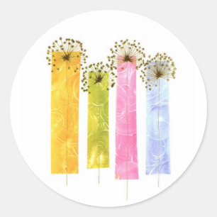 Adesivo vinheta de flores