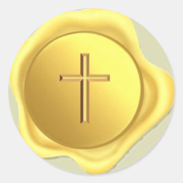 Adesivo Vinheta de foca Dourada