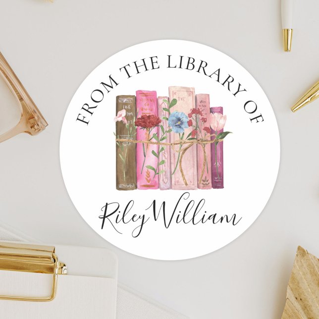 Adesivo Vinheta de Folha de Cores Aquáticas (Close up)