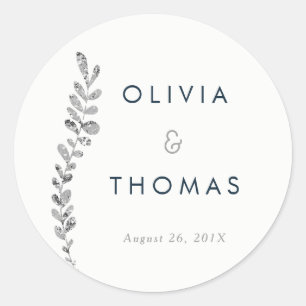 Adesivo Vinheta de folha de plástico editável a cores, V