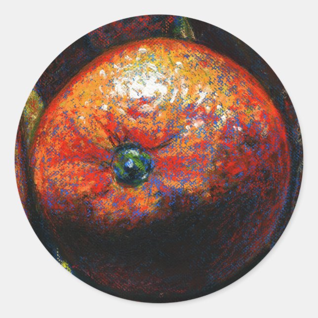 Adesivo Vinheta de fruta laranja (Frente)