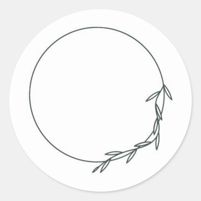 Adesivo Vinheta de galho de azeitona elegante (Frente)