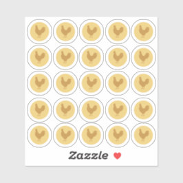 Adesivo Vinheta de Galinha com 2 Cores na Escolha da Refei