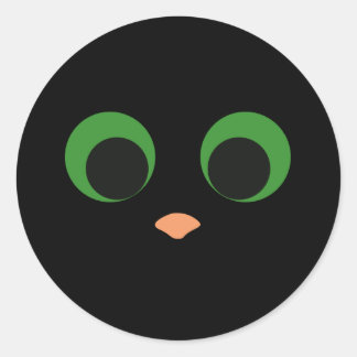 Adesivo Vinheta de Gato de Halloween para Pop