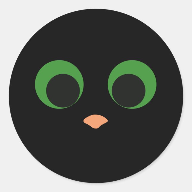 Adesivo Vinheta de Gato de Halloween para Pop (Frente)