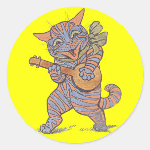 Adesivo Vinheta de Gato Jazzy