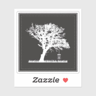 Adesivo Vinheta de Golfe de Disco em Árvore Minimizada