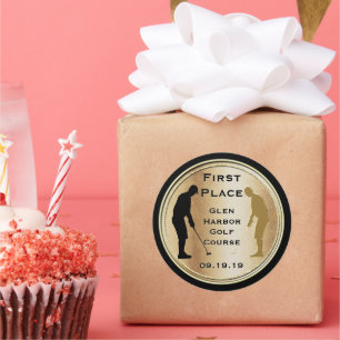 Adesivo Vinheta de Golfe do Primeiro Lugar