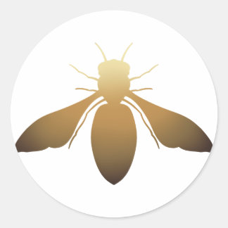 Adesivo Vinheta de gradiente de Abelhas de Mel Amber