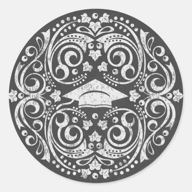 Adesivo Vinheta de Graduação Chalkboard (Frente)